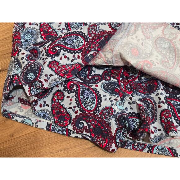 Ellemenno Skort -Zipper Center Back Red & Blues 3 inch Side Slits Jr's Sz 13 - Picture 3 of 5